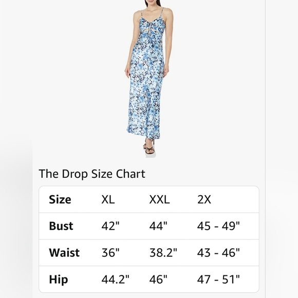 The Drop Women's Shelby Tie-Up Cutout Slip Dress #795 - Picture 5 of 12